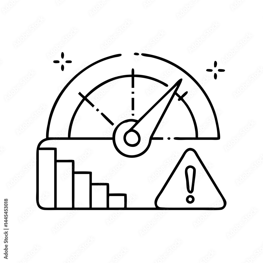 Poster risk indicator icon, risk indicator line art - simple line art of risk indicator, perfect for risk i