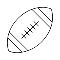 rugby ball icon, rugby ball line art - simple line art of rugby ball, perfect for rugby ball logos and icons