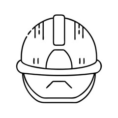 safety helmet icon, safety helmet line art - simple line art of safety helmet, perfect for safety helmet logos and icons