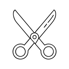 scissors icon, scissors line art - simple line art of scissors, perfect for scissors logos and icons