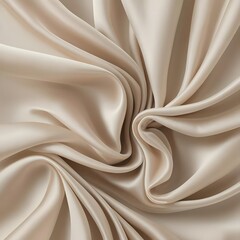 Beige Silk Fabric Drapery