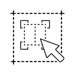 selection tool icon, selection tool line art - simple line art of selection tool, perfect for selection tool logos and icons