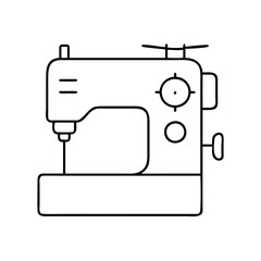sewing machine icon, sewing machine line art - simple line art of sewing machine, perfect for sewing machine logos and icons
