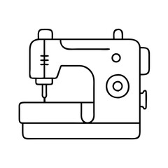sewing machine icon, sewing machine line art - simple line art of sewing machine, perfect for sewing machine logos and icons