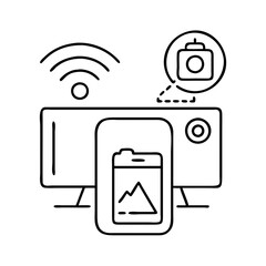 smart object icon, smart object line art - simple line art of smart object, perfect for smart object logos and icons