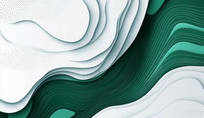 Abstract layered paper art with flowing lines and textured shapes