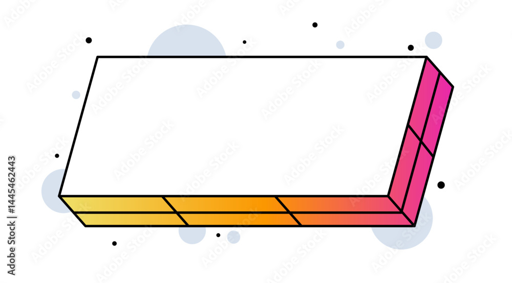 Poster rectangle vector element. creative contemporary concept. popular design element.