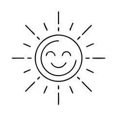 sun optimism icon, sun optimism line art - simple line art of sun optimism, perfect for sun optimism logos and icons