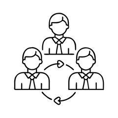 team icon, team line art - simple line art of team, perfect for team logos and icons