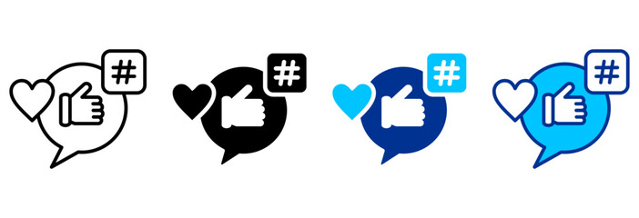 Feedback Icon Set Multiple Style Vector Illustration