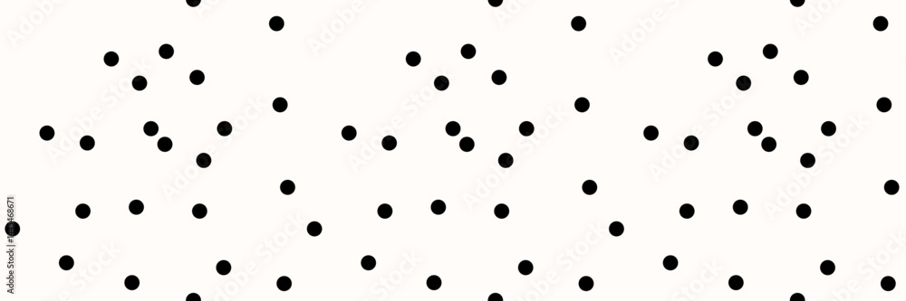 Aufkleber simple black sprinkle seamless pattern. retro confetti texture background. vector illustration.
