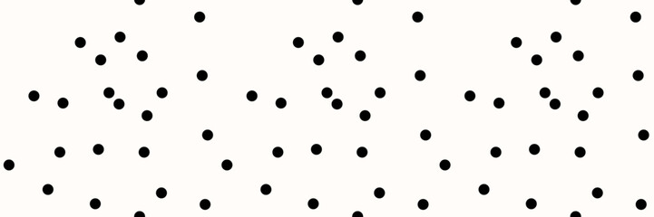 Simple black sprinkle seamless pattern. Retro confetti texture background. Vector Illustration.
