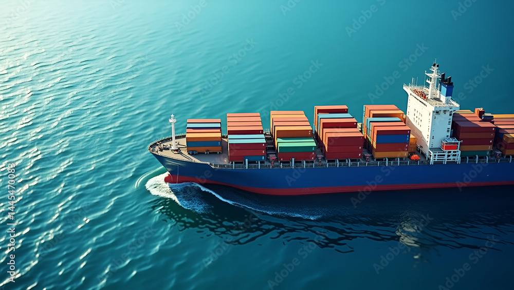 Poster multinational shipping operators evaluating global tariff pressure implications on freight rates rer
