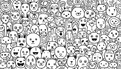 Cute Doodle Animal Pattern