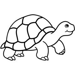 Tortoise Outline Vector Graphic
