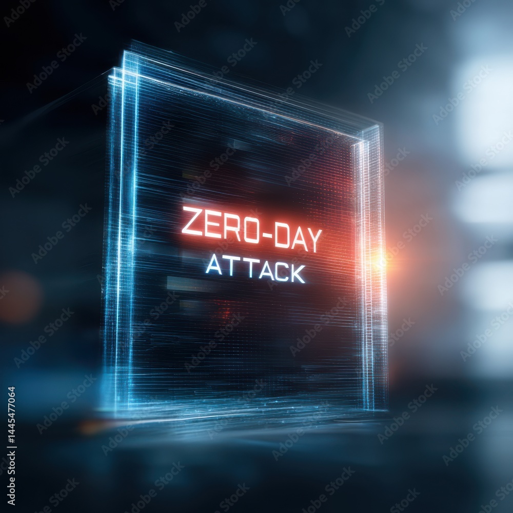Poster futuristic digital display with the words 