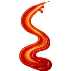 Naklejka premium Red and yellow liquid isolated on transparent background, cut out