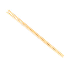 Wooden chopsticks white background