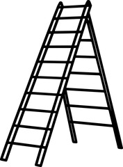 Ladder outline vector illustration