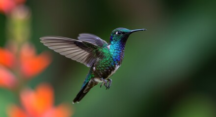 Hummingbird in Flight - Photo