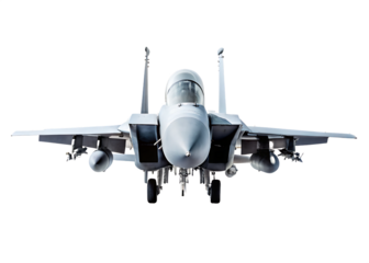 F 15 Fighter jet plane isolated on white background PNG
