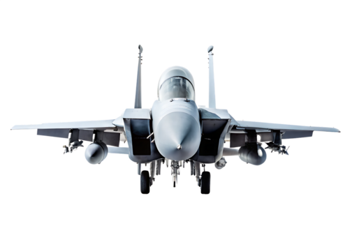 F 15 Fighter jet plane isolated on white background PNG