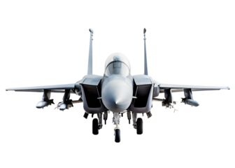 F 15 Fighter jet plane isolated on white background PNG