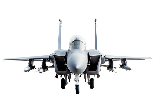 F 15 Fighter jet plane isolated on white background PNG