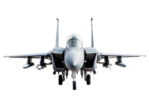 F 15 Fighter jet plane isolated on white background PNG