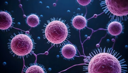 Fototapeta premium Microscopic Virus Close Up