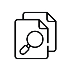 Search File Icon vector stock illustration