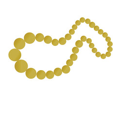 Cute cartoon hand drawn vector Necklace clipart.