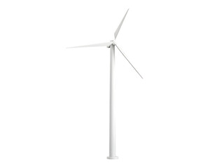  white Wind Energy Turbine  isolated on white background PNG