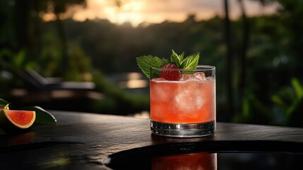 Refreshing summer cocktail