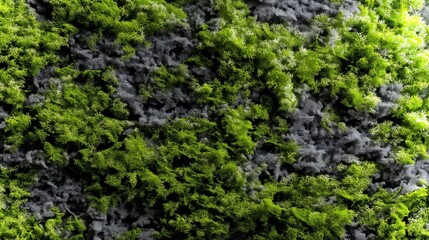Visually captivating green moss texture ideal for eco-friendly design projects and mockups