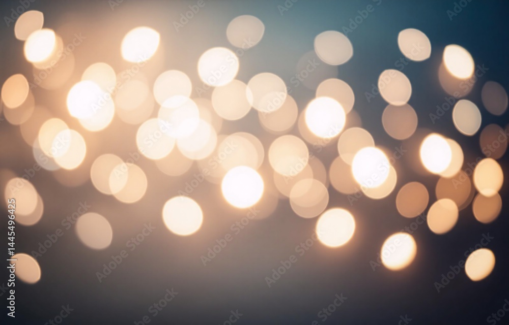 Poster abstract bokeh background with warm golden and cool teal tones. soft, out-of-focus lights create a d