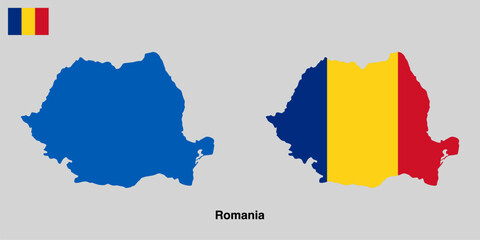 Romania country map vector isolated on transparent background
