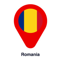 Fototapeta premium Romania location vector isolated on transparent background