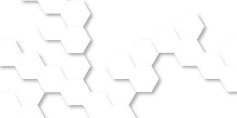 Abstract white background with hexagon and hexagonal background.Modern simple style hexagonal graphic concept.abstract 3d hexagonal background with shadow. 3D futuristic abstract honeycomb mosaic.