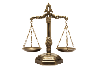 Scales of justice  isolated on white background PNG