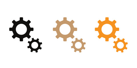 Settings Icon. Gear Symbol. Preferences Button. Vector Illustration