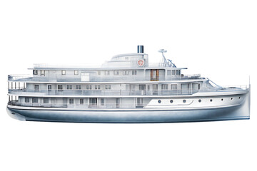 Ship  big ship luxurious ship vessel steamer ship isolated on white background PNG