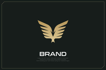 Wings Logo Brand Gold