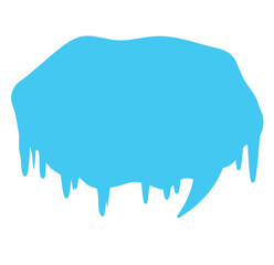 Cute cartoon hand drawn vector Ice Stalactite.