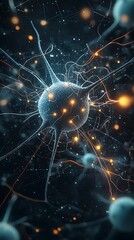 Neural network detail, intricate biological structure