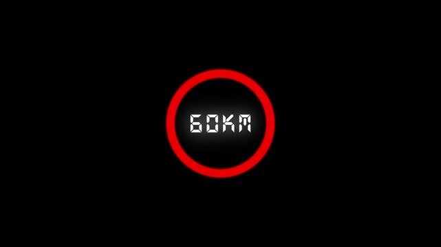 60 kilometer per hour speed road sign