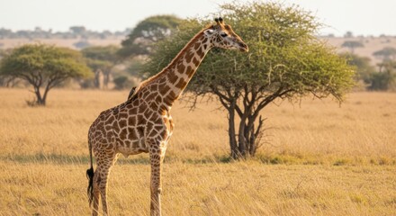 Giraffe in African Savanna - Photo
