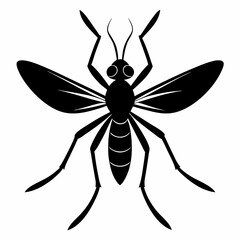 Vector Illustration Simple Mosquito Silhouette