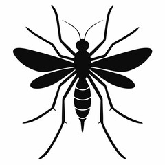 Vector Illustration Simple Mosquito Silhouette