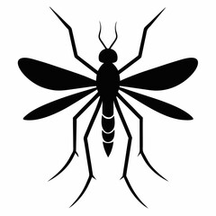Obraz premium Vector Illustration Simple Mosquito Silhouette